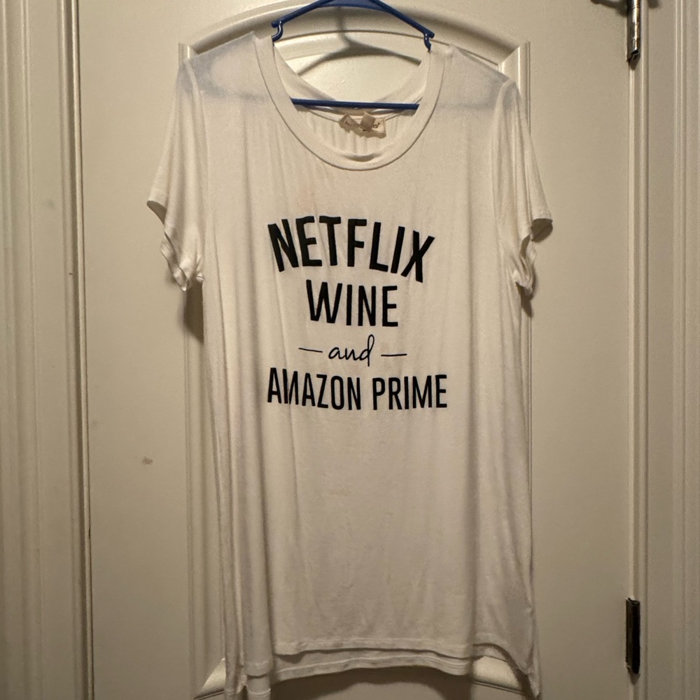 Netflix, Wine & Amazon Prime Graphic Tee